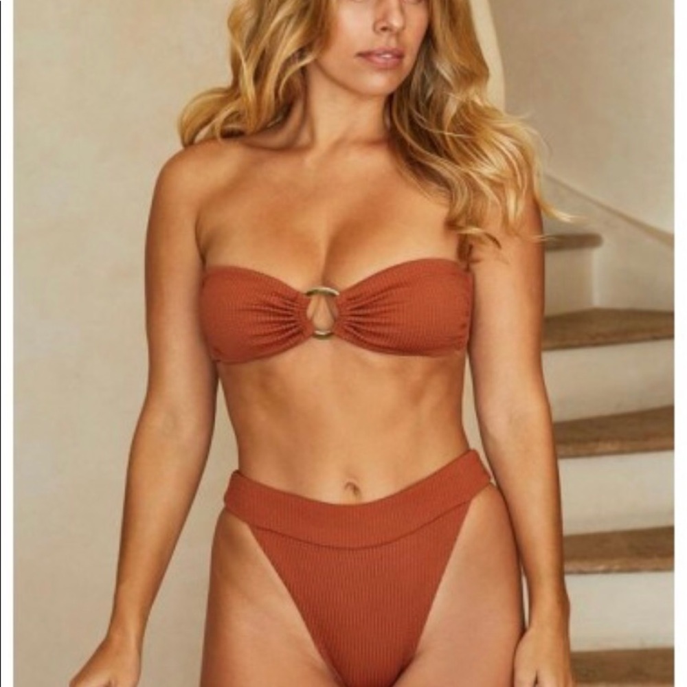 Monday Swimwear Argentina Bottom: Clay Crinkle